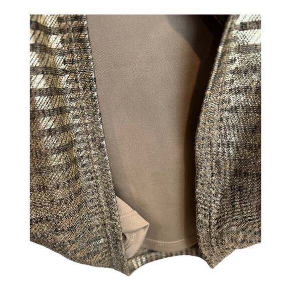 ELIZA J Metallic Gold striped Jersey Knit Cocktail Party Dress NWT Size 6 - Picture 8 of 12